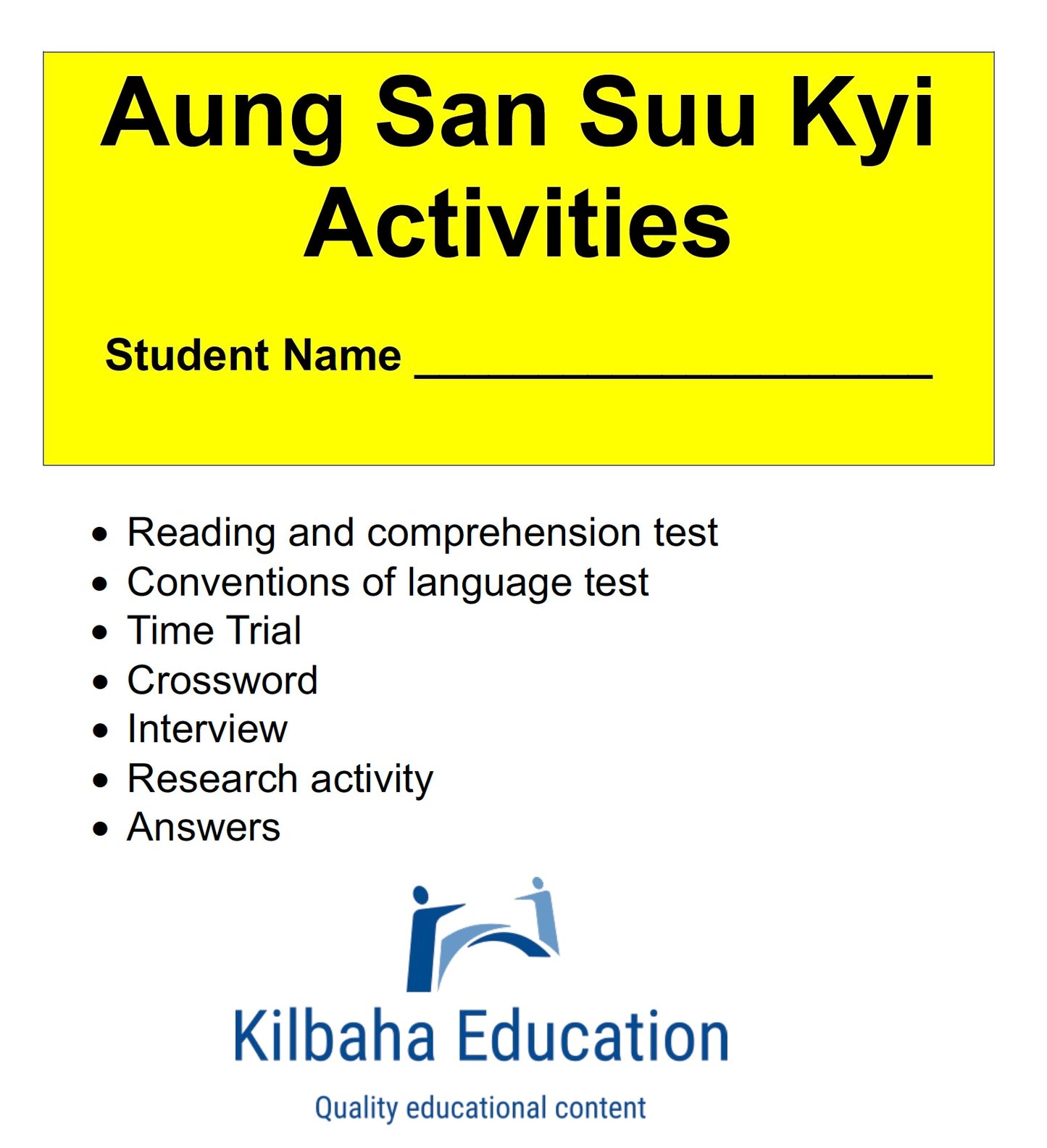 Aung San Suu Kyi: A Short Biography with Student Activities