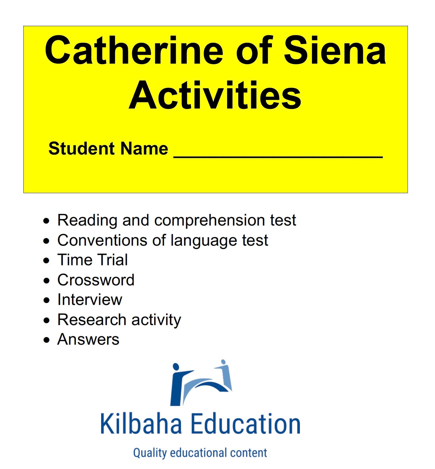 Catherine of Siena: A Short Biography with Student Activities