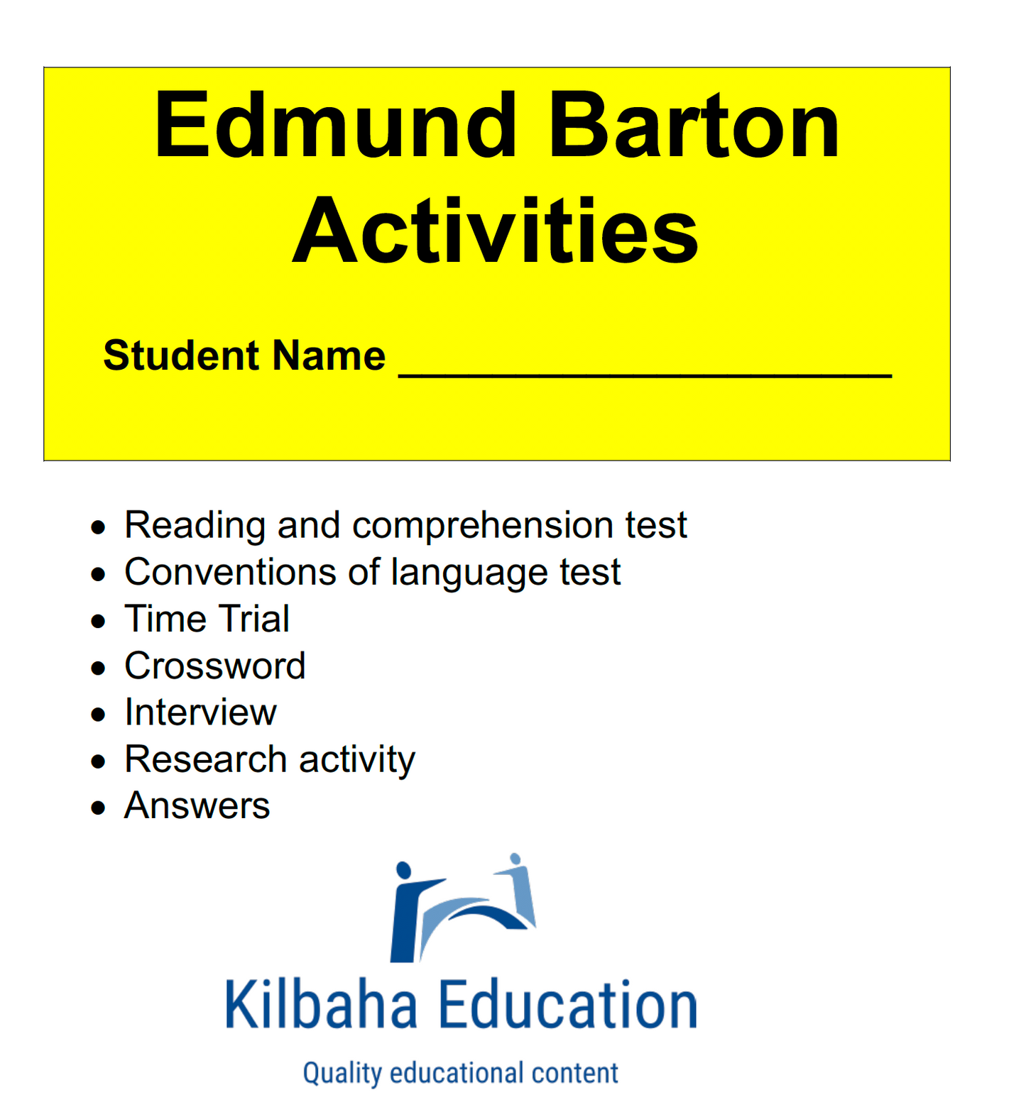 Edmund Barton: A Short Biography with Student Activities