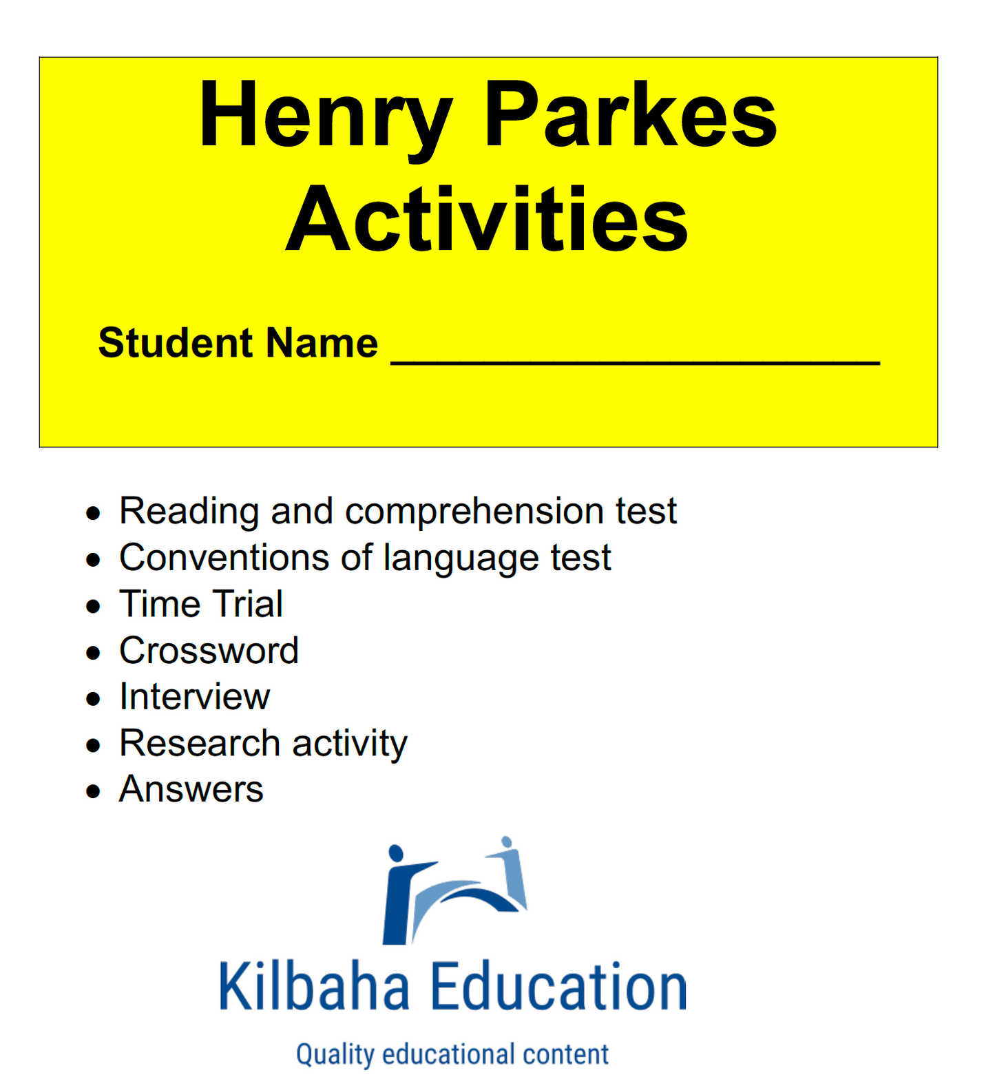 Henry Parkes: A Short Biography with Student Activities