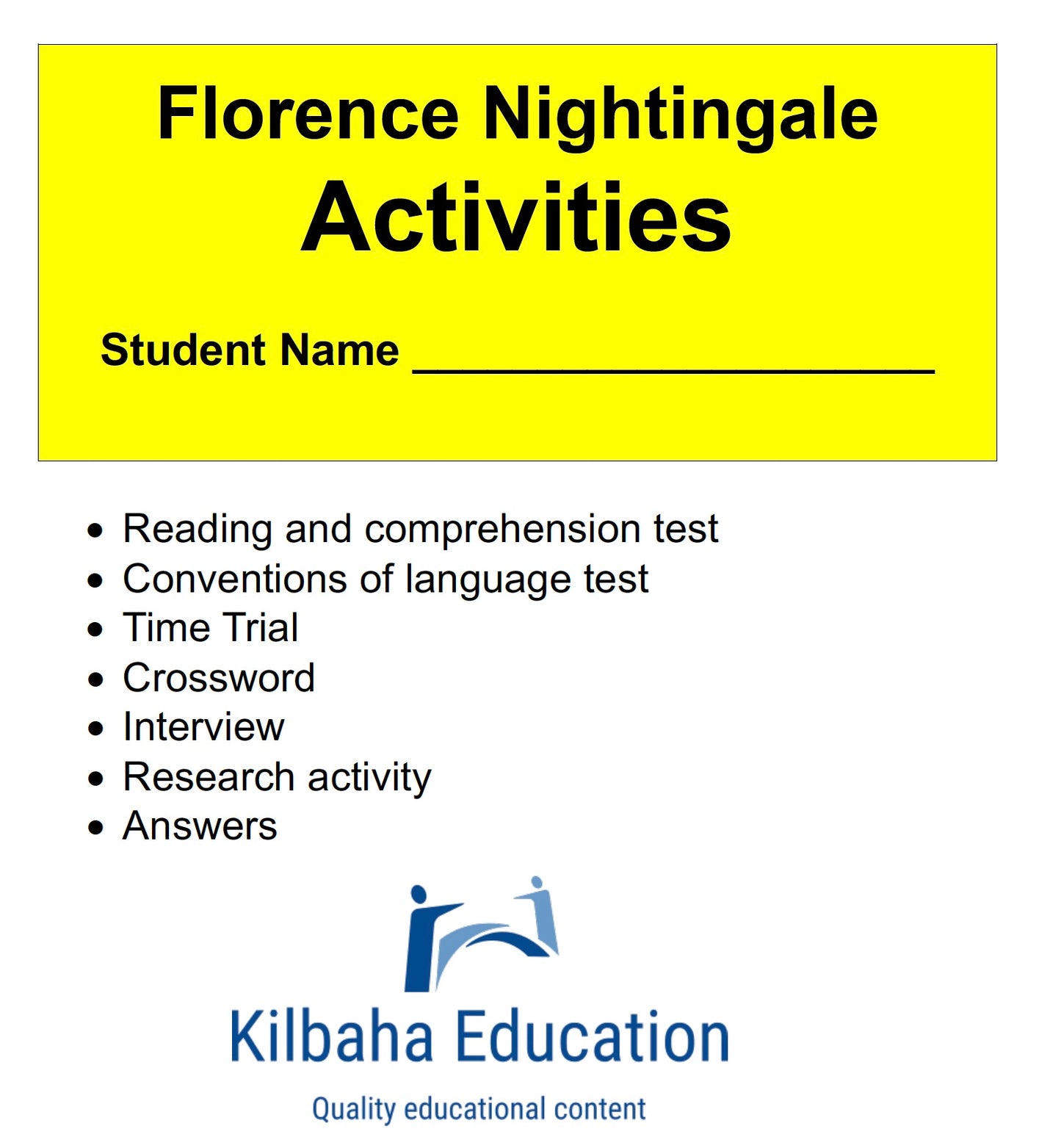 Florence Nightingale: A Short Biography with Student Activities