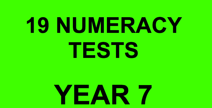 NAPLAN Test Bundle Numeracy Year 7