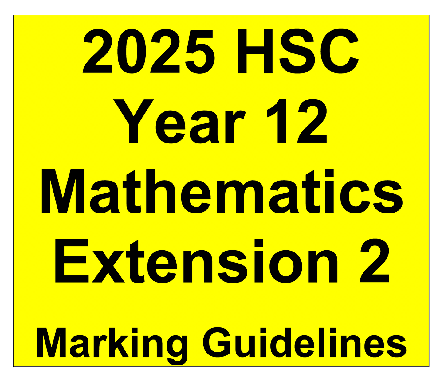 NSW HSC Year 12 Mathematics Extension 2 - Trial Examination