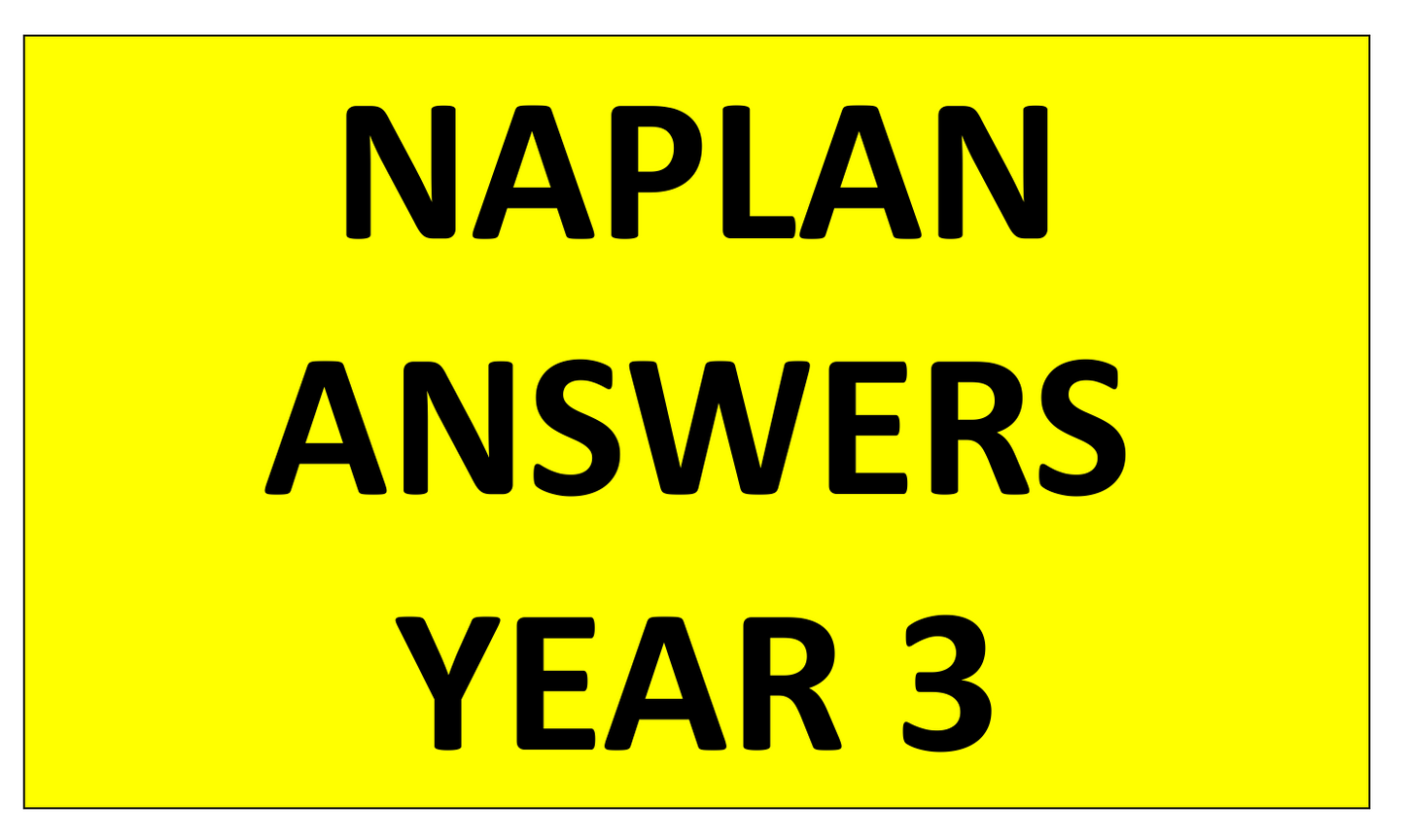 NAPLAN Answer Bundle Year 3