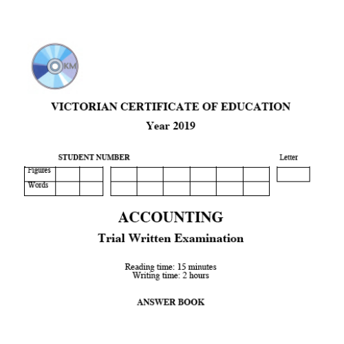 2019 Kilbaha VCE Accounting Trial Examination