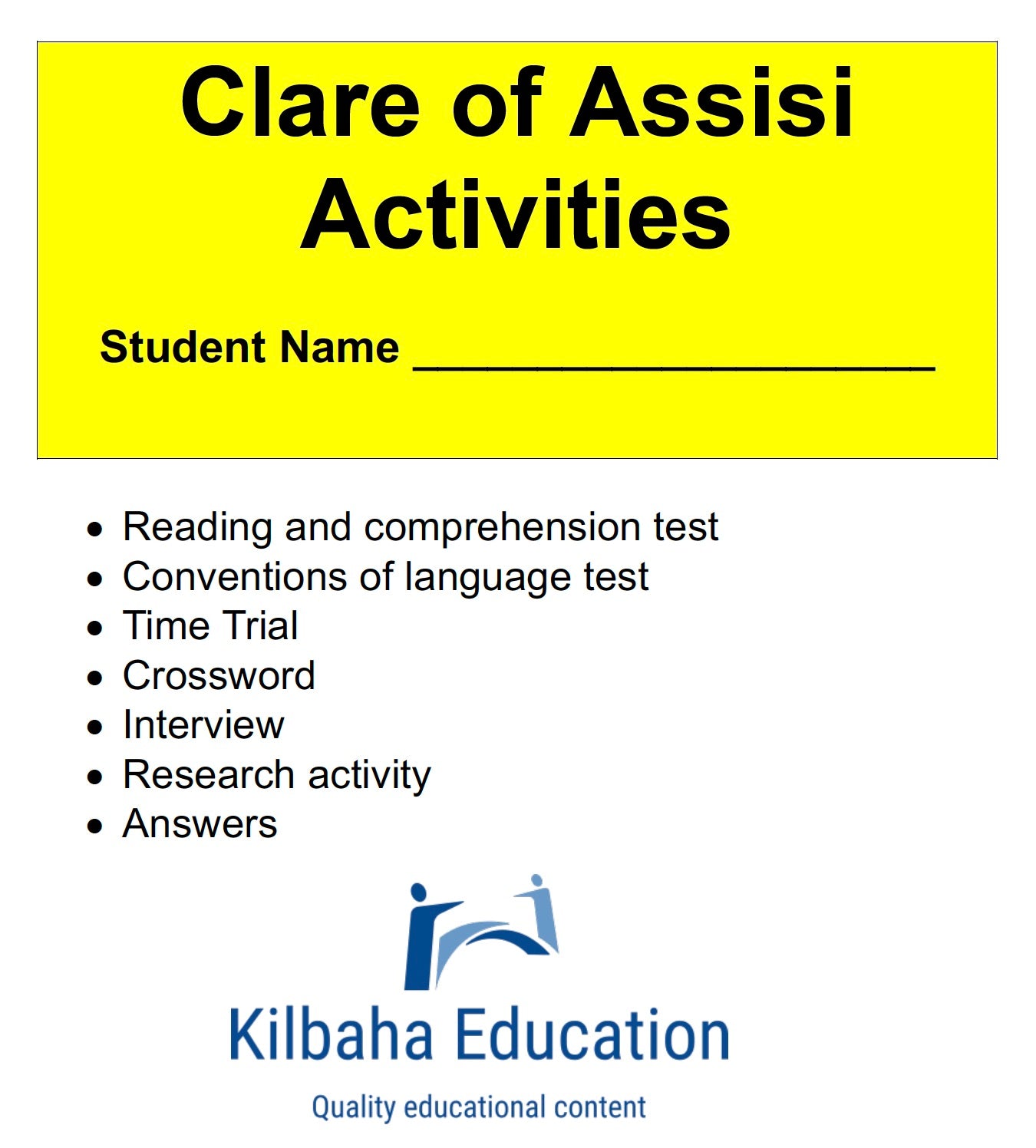 Clare of Assisi: A Short Biography with Student Activities