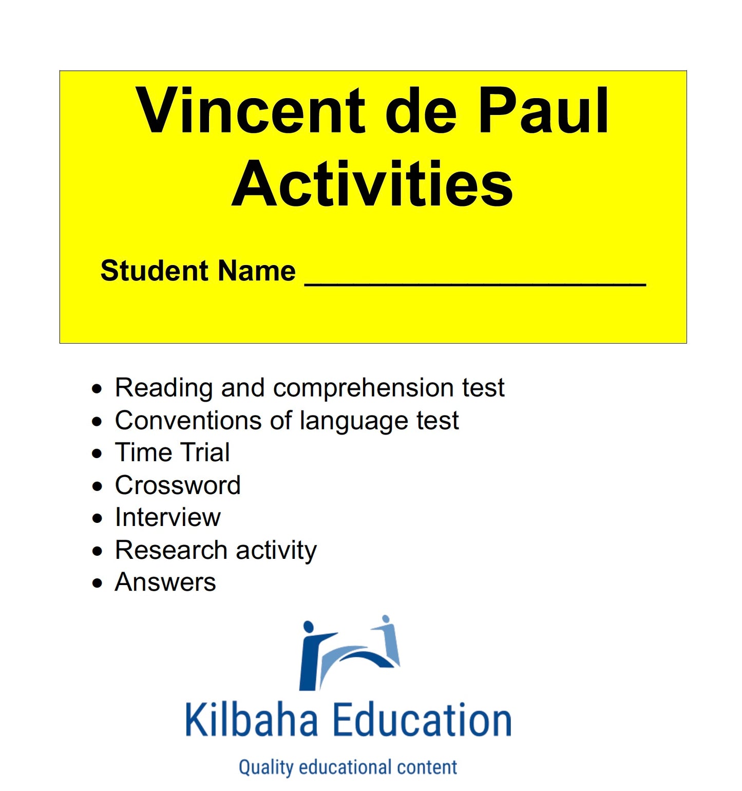 Vincent de Paul: A Short Biography with Student Activities
