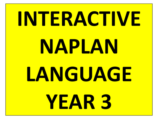 NAPLAN Interactive Language Year 3