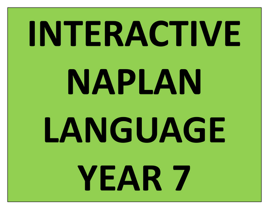 NAPLAN Interactive Language Year 7