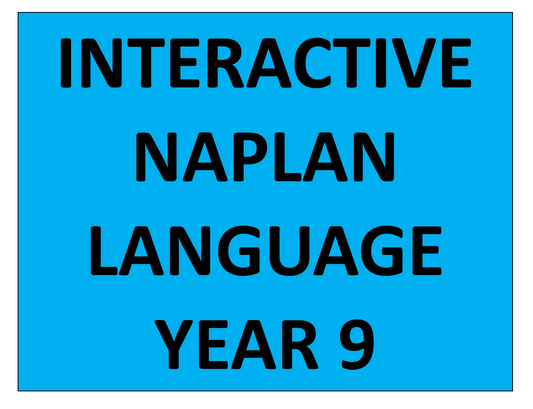 NAPLAN Interactive Language Year 9