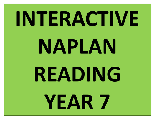 NAPLAN Interactive Reading Year 7