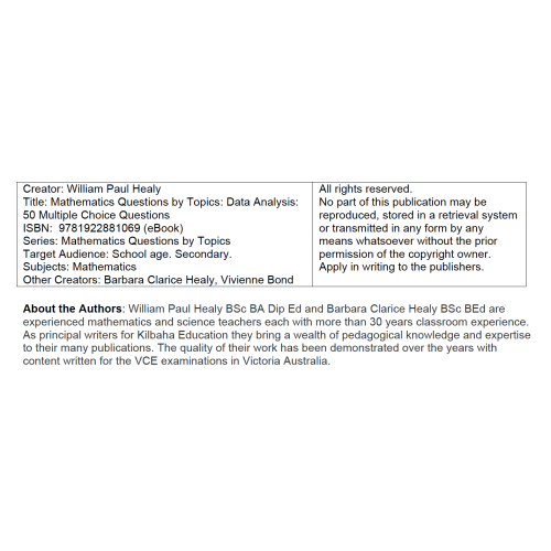 MQBT3 - Data Analysis - 50 Multiple Choice Questions