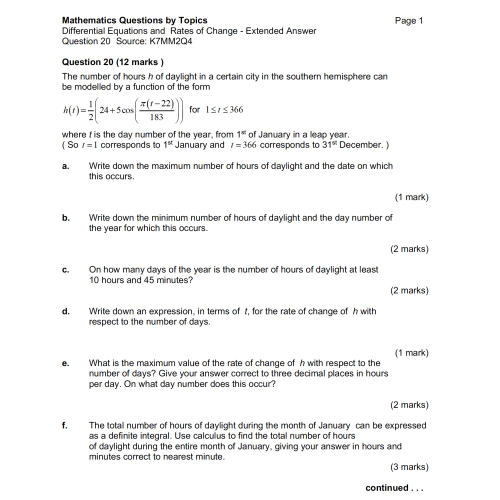 MQBT4 - Differential Equations - 20 Extended Answer Questions