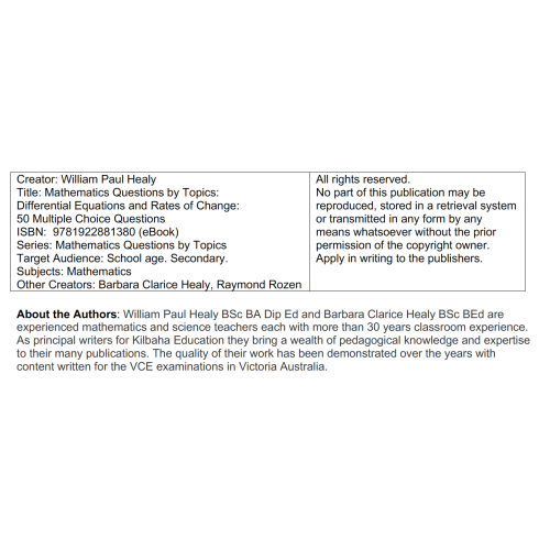MQBT4 - Differential Equations - 50 Multiple Choice Questions