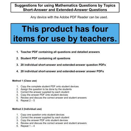 MQBT10 - Measurement - 20 Extended Answer Questions