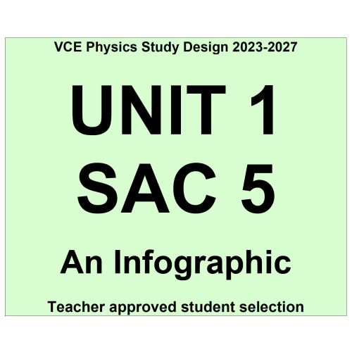 2023-2027 VCE Physics - Unit 1 School Assessed Coursework