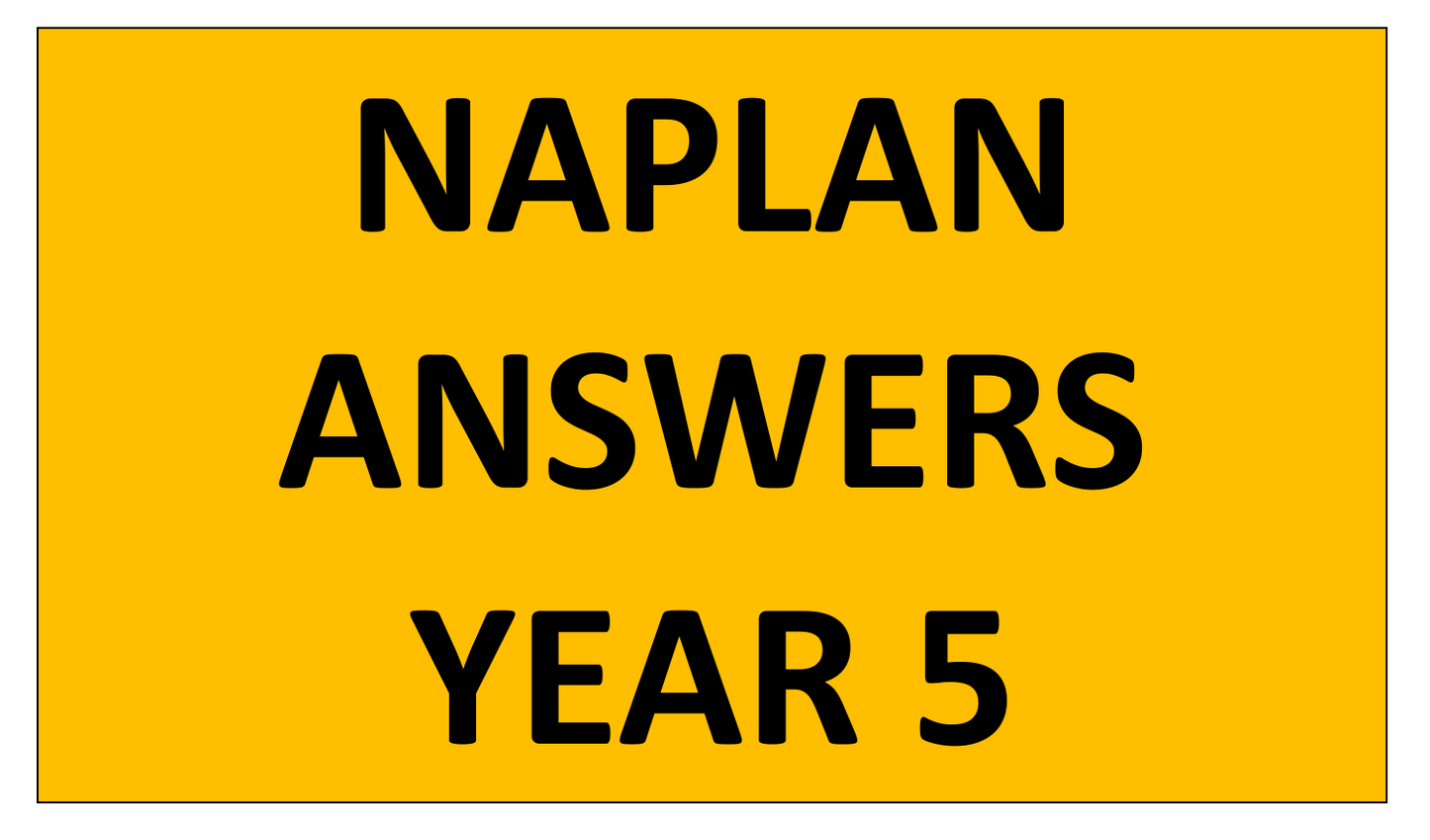 NAPLAN Answer Bundle Year 5